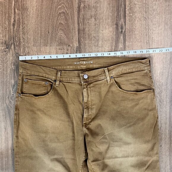 Mott & Bow Straight Jeans Distressed Khaki Sz 40x32 - Picture 6 of 10